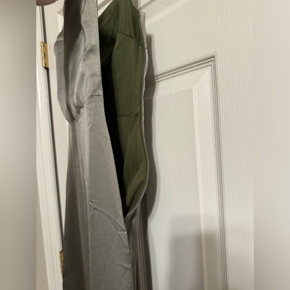 NWT Green Satin Bridesmaid Dress - Picture 10 of 10